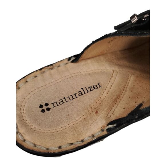 NATURALIZER steffi black suede clog mule size 7 M - Picture 6 of 7
